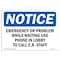 Signmission Sign, 10" H, Plastic, Emergency Or Problem While Waiting Use Phone Sign, Lndscp, 1014-L-11872 OS-NS-P-1014-L-11872 - alternate 1